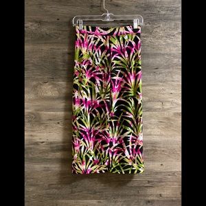NWT Kasper Pink and Green Floral Skirt
